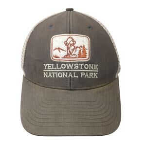 Yellowstone National Park Trucker Hat Brown One Size Adjustable Mesh Back Ouray
